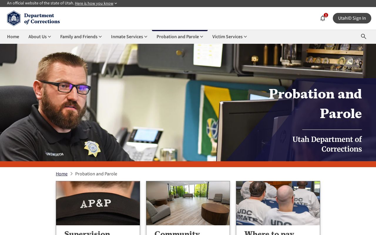 Region 6 Adult Probation and Parole Moab contact for Grand County release supervision